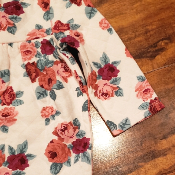 Janie and Jack NWT 0-3 months pink floral quilted footie one piece romper - Picture 3 of 5